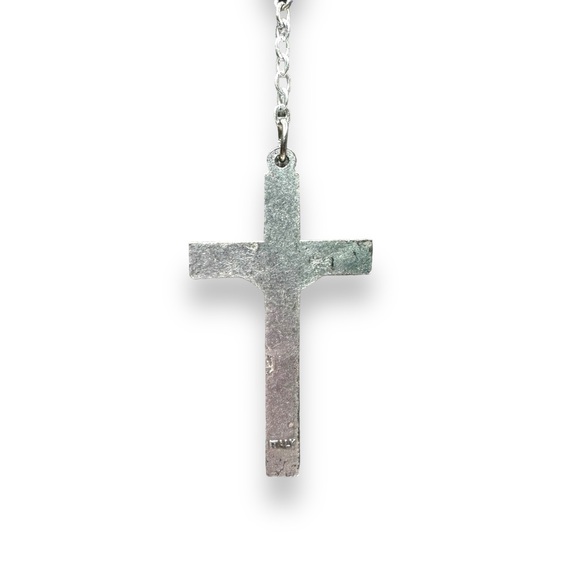 Cobalt Blue Glass Rosary - Picture 6 of 7